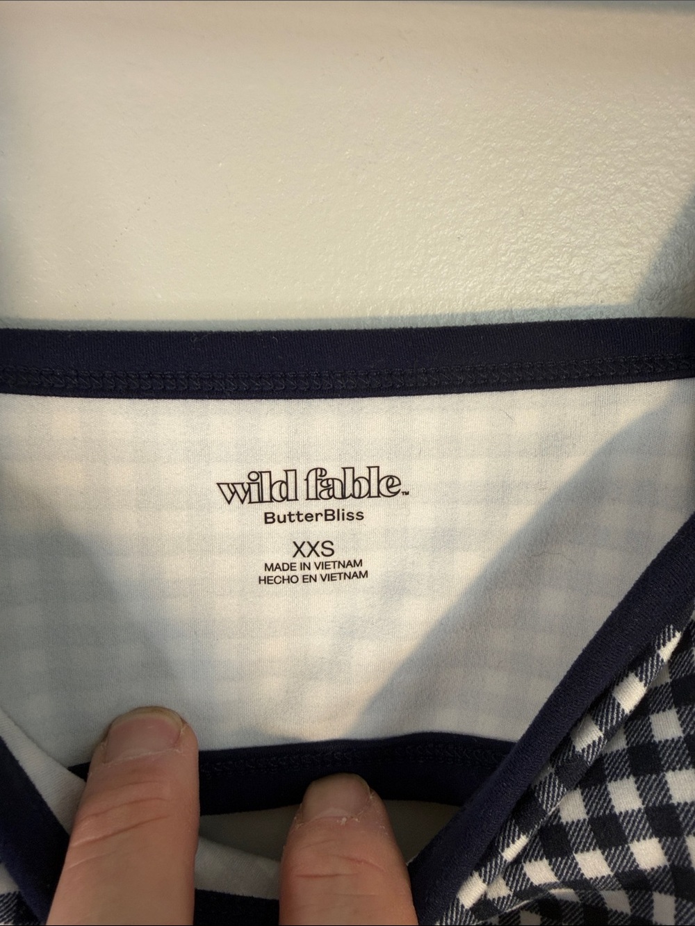 Wild Fable Butterbliss Navy and White Checked Athletic Dress, xxs - Picture 3 of 5
